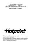 Hotpoint EW31 User's Manual