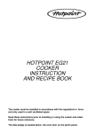 Hotpoint EG21 User's Manual