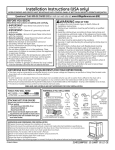 Hotpoint DSKP333ECWW Installation Instructions