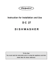 Hotpoint D C 27 User's Manual
