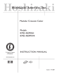 Hoshizaki KMD-450MAH User's Manual