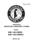 Hoshizaki KM-1601MRH User's Manual