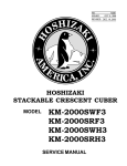 Hoshizaki KM-2000SRF3 User's Manual
