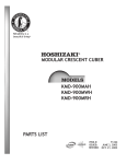 Hoshizaki KMD-900MWH User's Manual