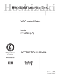 Hoshizaki F-330BAH(-C) User's Manual