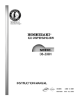 Hoshizaki DB-200H User's Manual