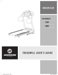 Horizon Fitness T700 User's Manual
