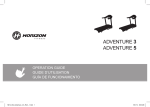 Horizon Fitness Adventure 3 Operating Guide