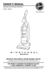 Hoover Windtunnel UH70120 User's Manual