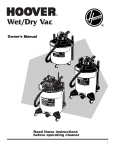 Hoover Wet/Dry Vacuum cleaner User's Manual