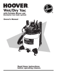 Hoover Wet/Dry Vac User's Manual