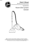 Hoover S3825 User's Manual