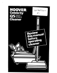 Hoover QUIET SERIES User's Manual