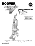Hoover Deep Cleaner with Auto Rinse SteamVacuum User's Manual