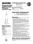 Hoover C1415 User's Manual