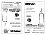 Hoover C1320 User's Manual