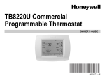 Honeywell VISIONPRO TB8220U User's Manual