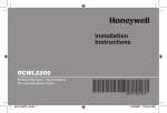 Honeywell RCWL2205 User's Manual