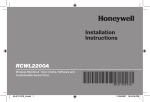 Honeywell RCWL2200A User's Manual