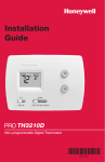 Honeywell Thermostat TH3210D User's Manual