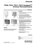 Honeywell Thermostat TG510 User's Manual