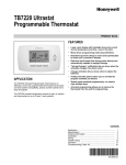 Honeywell Thermostat TB7220 User's Manual