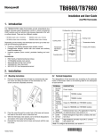 Honeywell Thermostat TB6980 User's Manual