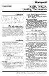 Honeywell Thermostat T822D User's Manual