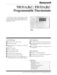 Honeywell Thermostat T8131A User's Manual