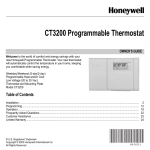 Honeywell Thermostat honeywell programmable thermostat User's Manual
