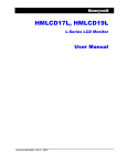 Honeywell HMLCD17L User's Manual
