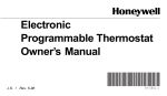 Honeywell Electronic Programmable Thermostat User's Manual