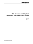 Honeywell 4905 Style Conductivity Cells 70-82-25-18 User's Manual