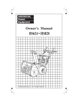 Honda HS624 User's Manual