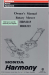 Honda HRB215 User's Manual