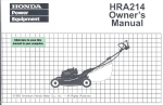 Honda HRA214 User's Manual