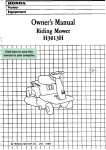 Honda H3013H User's Manual