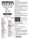 Honda GSV160 User's Manual