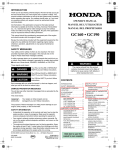 Honda GC190 User's Manual