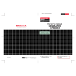 Honda EP2500CX User's Manual