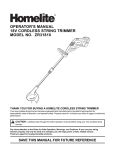 Homelite ZR31810 User's Manual