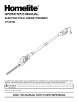 Homelite UT44160 User's Manual