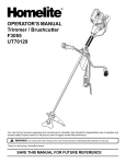 Homelite F3055 User's Manual