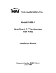 Home Automation OMNITOUCH 53A00-1 User's Manual