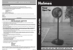 Holmes HASF99 User's Manual