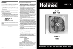 Holmes HABF27TG User's Manual