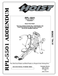 Hoist Fitness RPL-5501 User's Manual