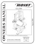 Hoist Fitness CL-2103 User's Manual