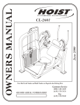 Hoist Fitness CL-2601 User's Manual