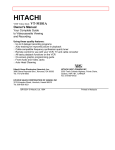 Hitachi VT-M181A User's Manual